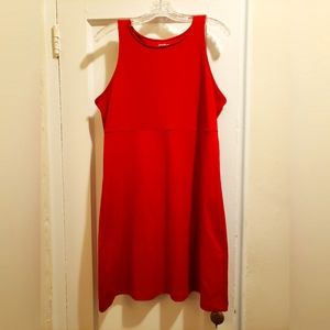 Red athleisure dress